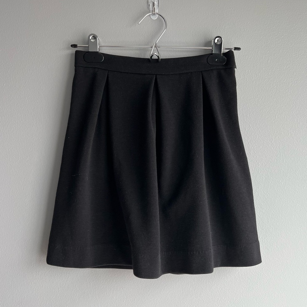Madewell Black Pleated Mini Skirt